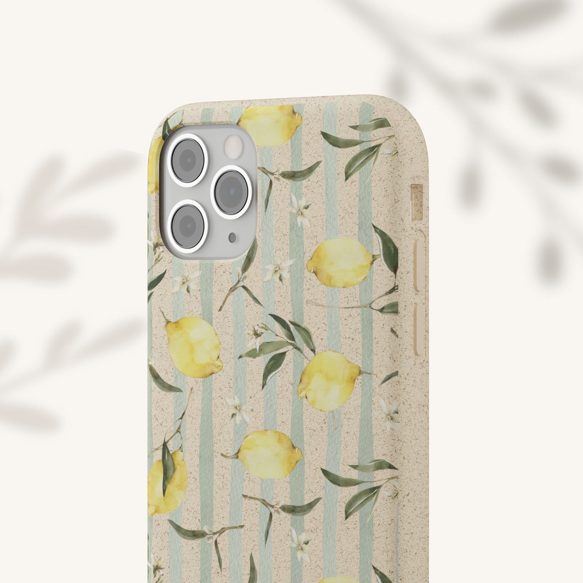 Plant based, biodegradable phone case - When life gives you lemons - The Peony Haus