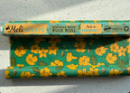 Beeswax Wrap Bulk Roll - Puakenikeni & Bee Print - The Peony Haus