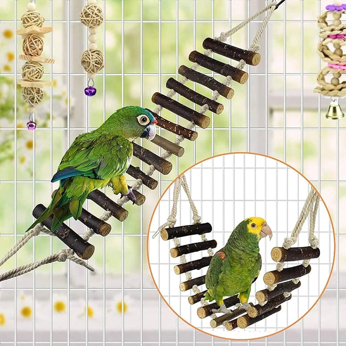 8 Pack Bird Toys for Cage Accessories
