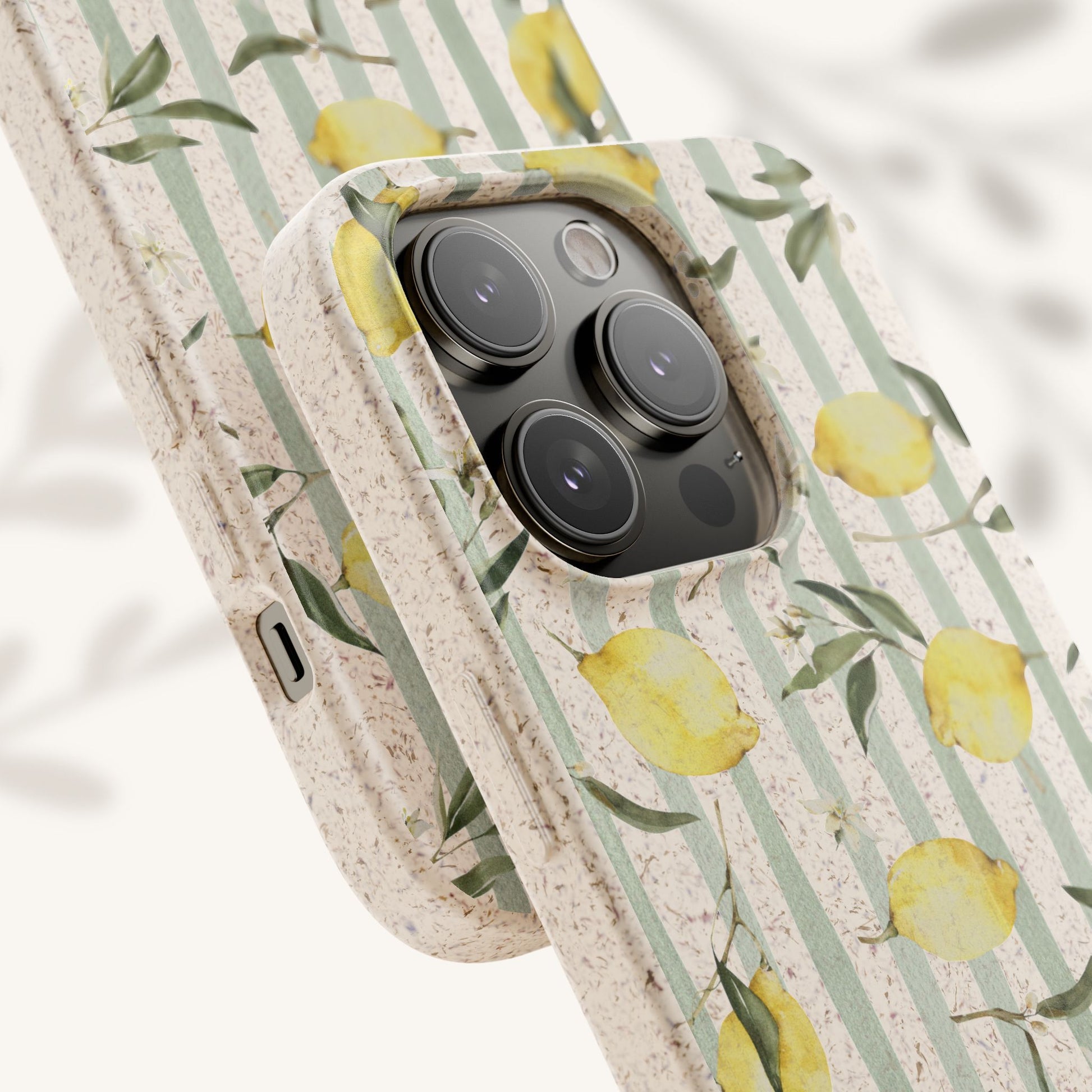 Plant based, biodegradable phone case - When life gives you lemons - The Peony Haus