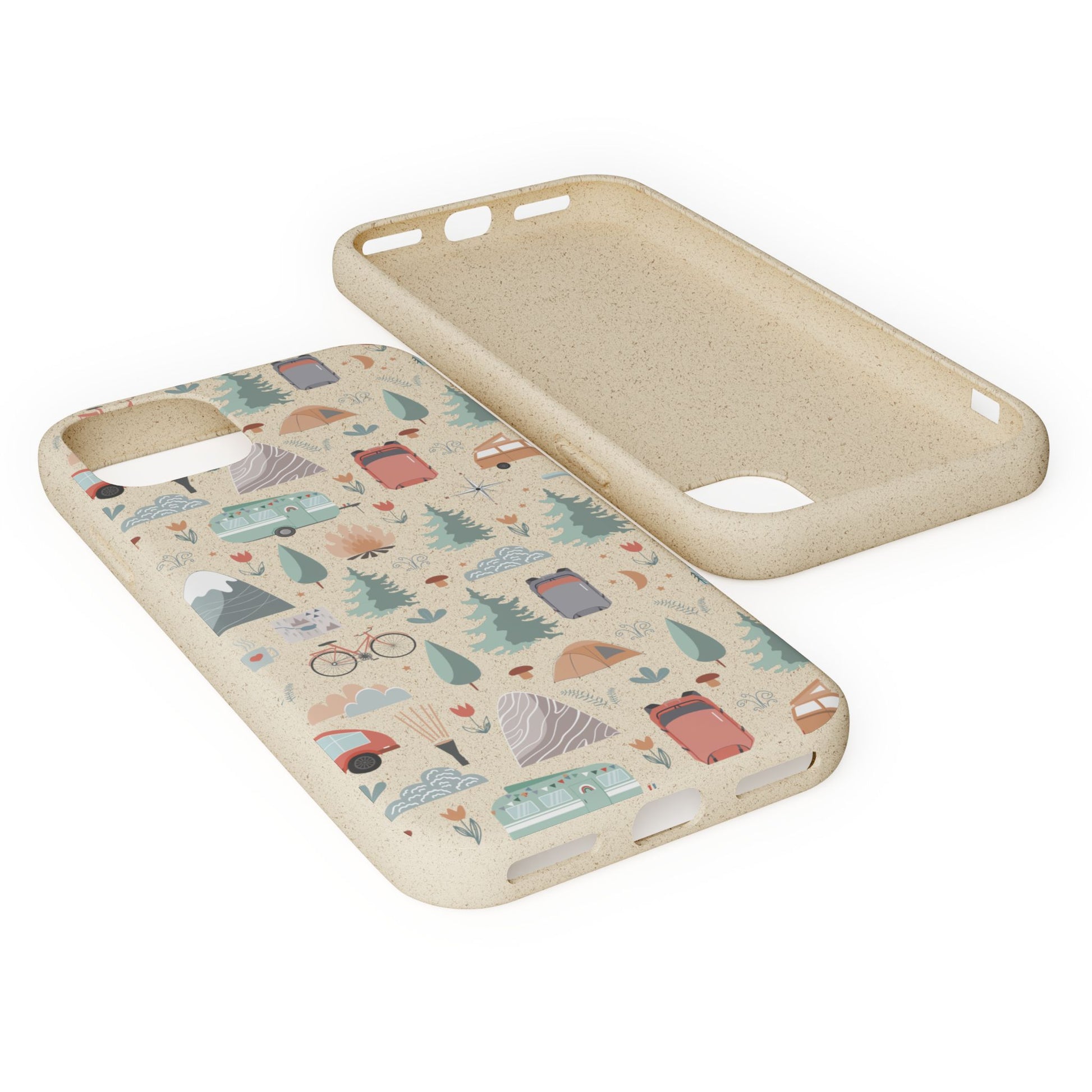 Plant based, biodegradable phone cover - Happy Camper - The Peony Haus