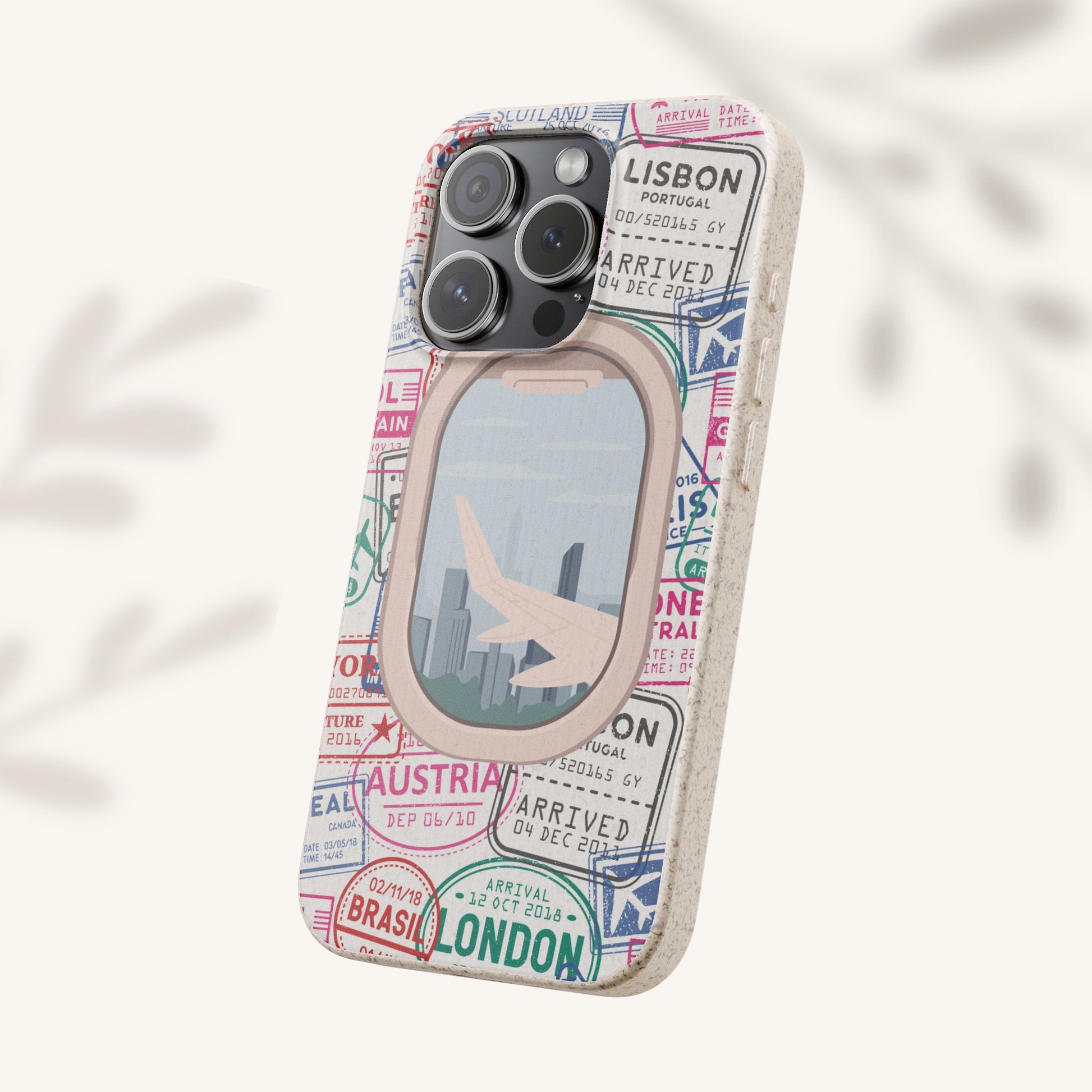 Plant-based, biodegradable phone case - Jet Setter - The Peony Haus