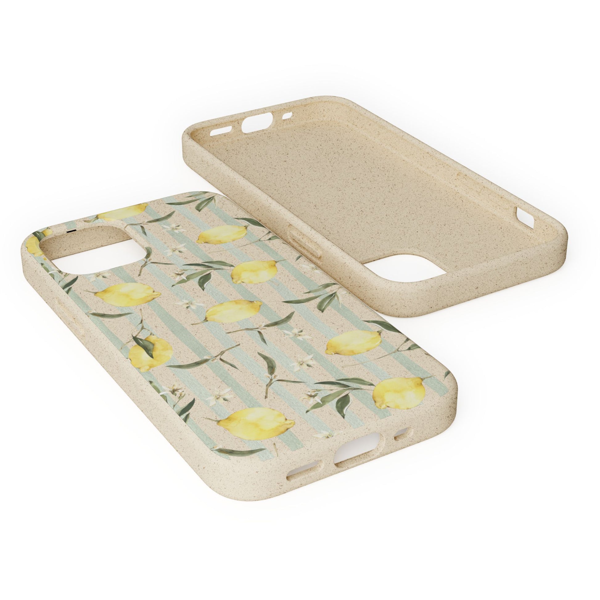 Plant based, biodegradable phone case - When life gives you lemons - The Peony Haus