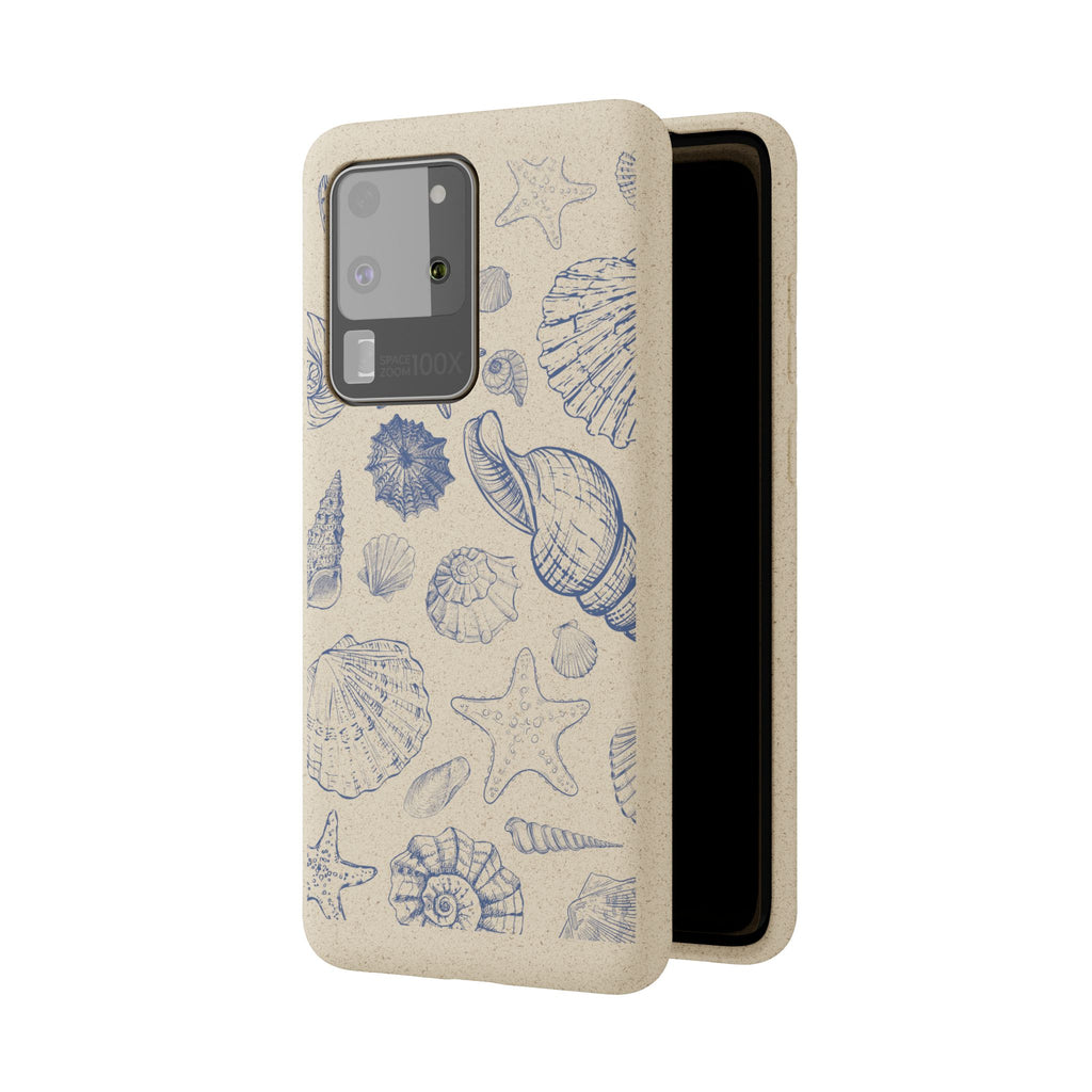 Eco-Friendly Phone Case, Plant based, Biodegradable Case, Shell Design for beach lovers