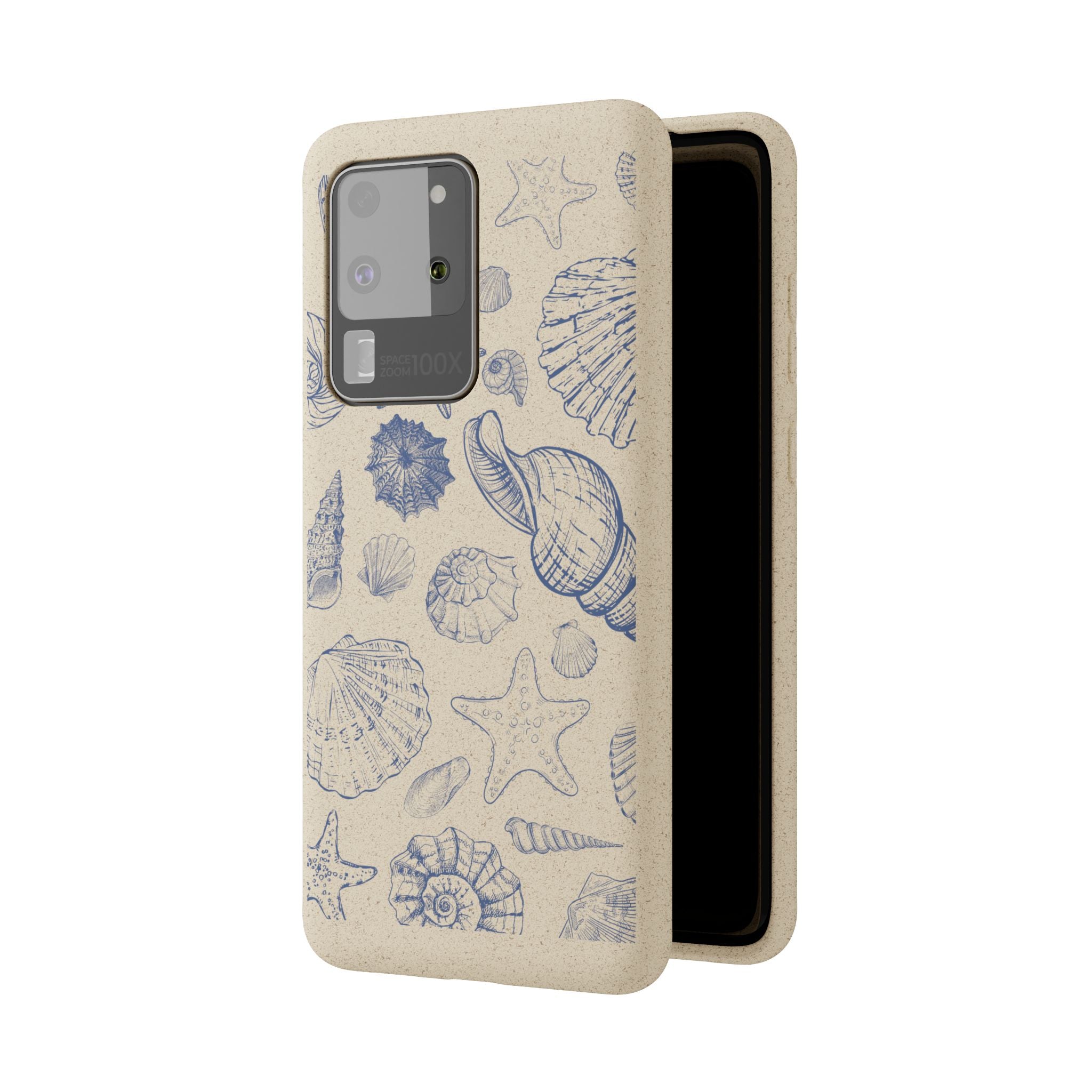 Eco-Friendly Phone Case, Plant based, Biodegradable Case, Shell Design for beach lovers