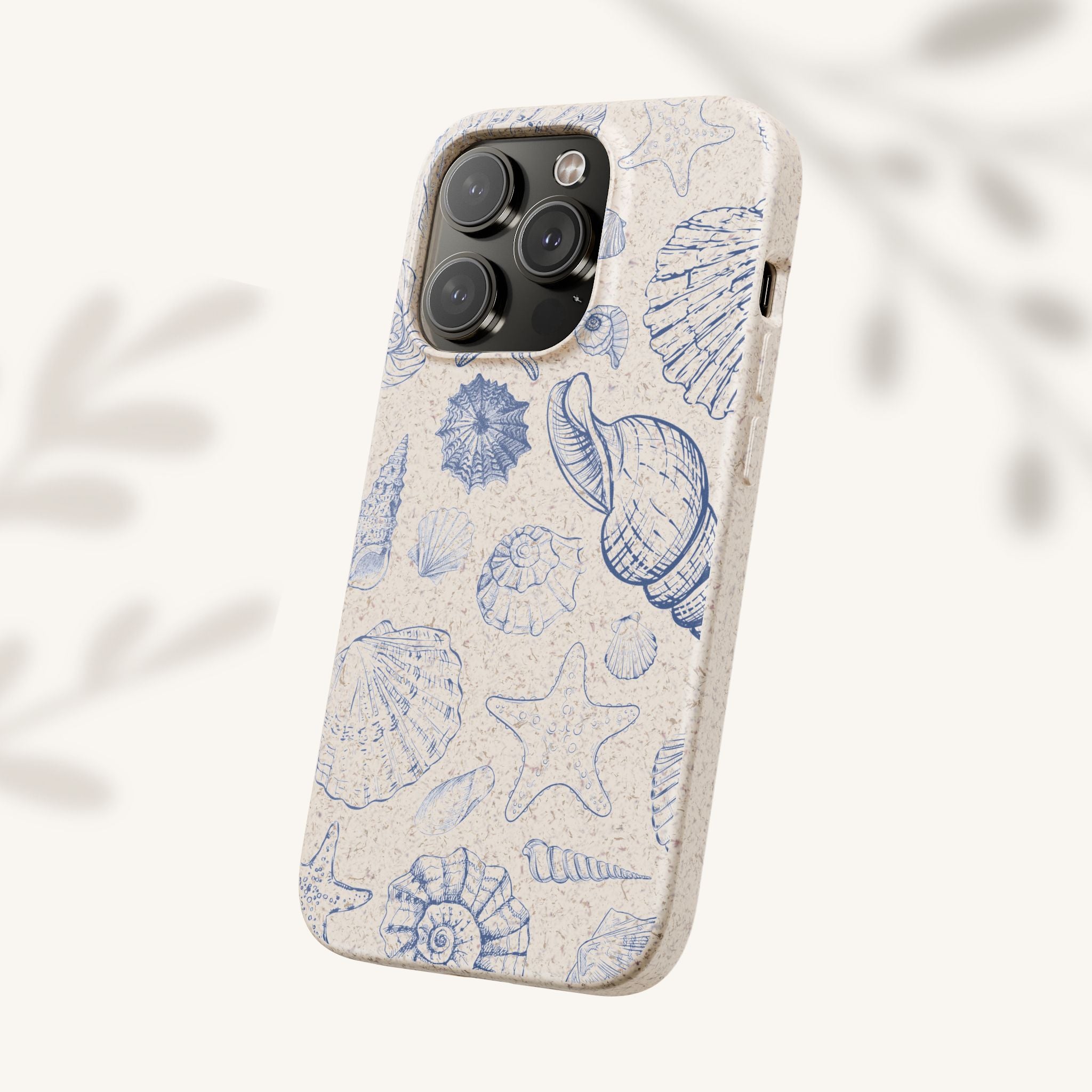 Eco-Friendly Phone Case, Plant based, Biodegradable Case, Shell Design for beach lovers