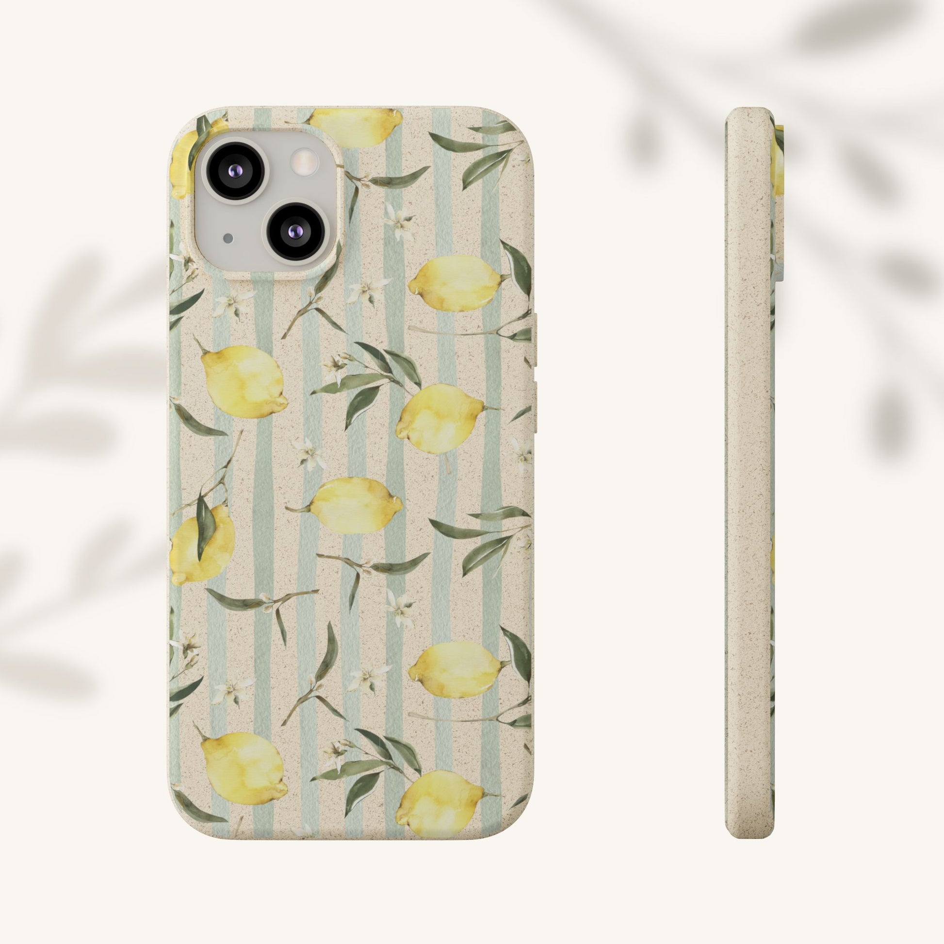 Plant based, biodegradable phone case - When life gives you lemons - The Peony Haus