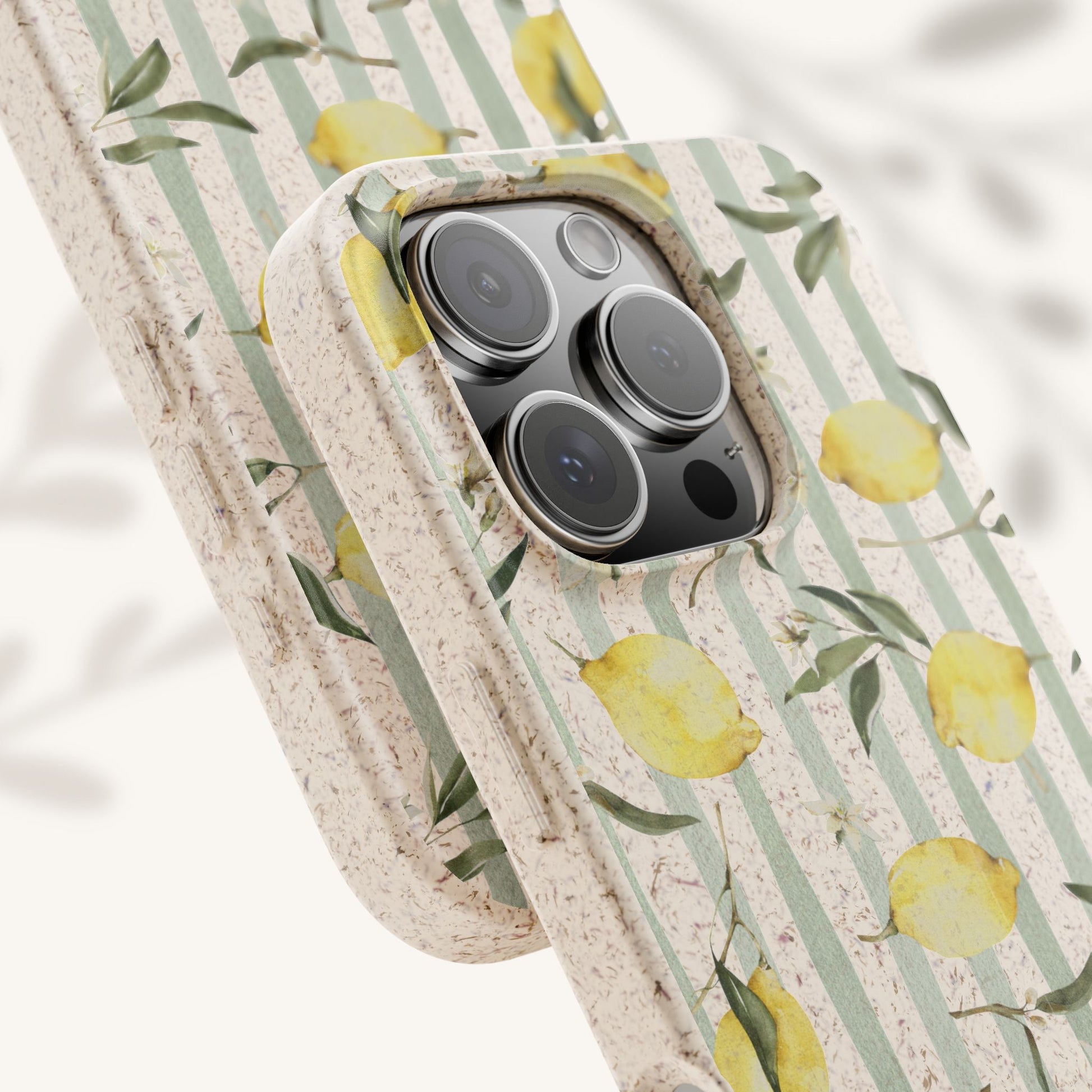 Plant based, biodegradable phone case - When life gives you lemons - The Peony Haus