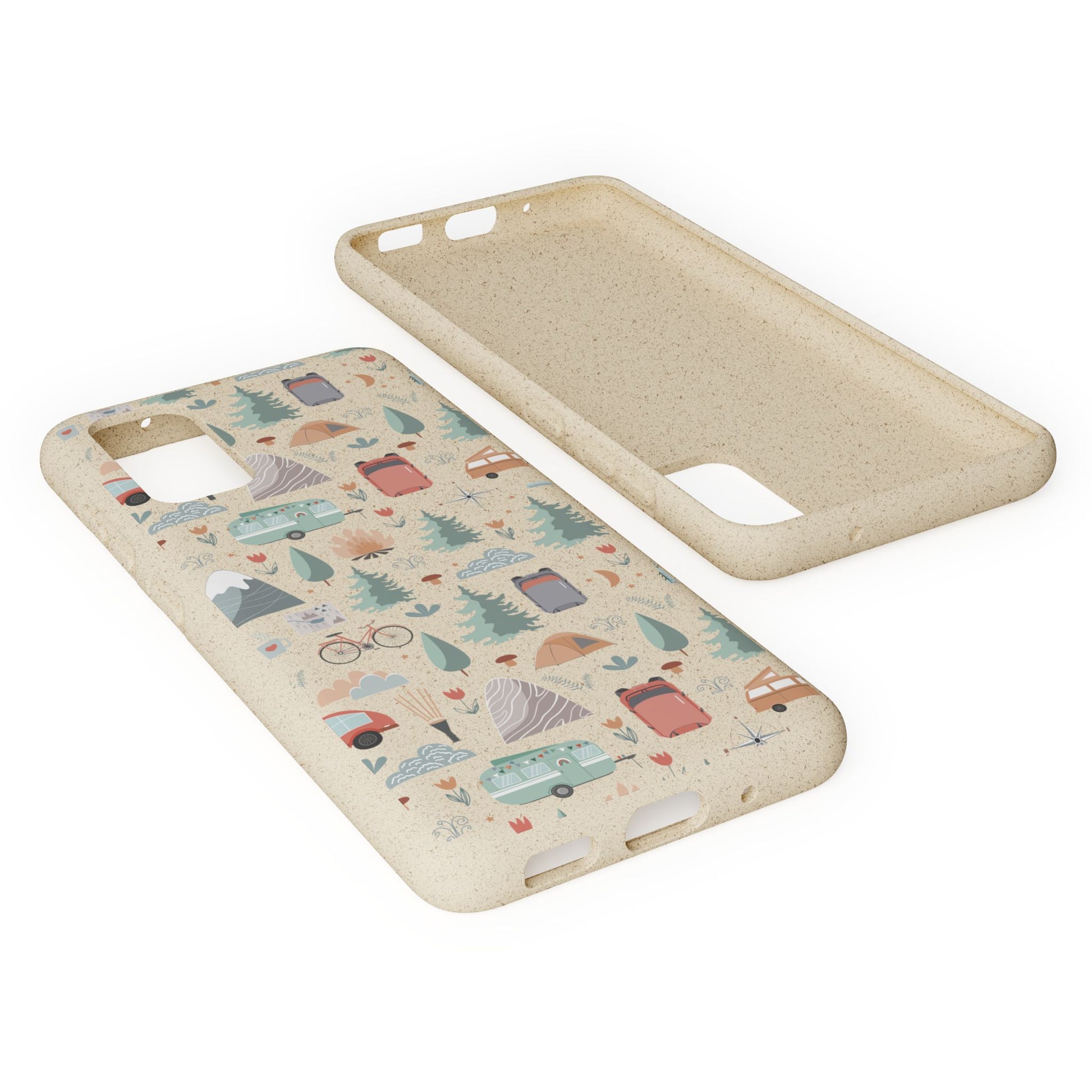 Plant based, biodegradable phone cover - Happy Camper - The Peony Haus