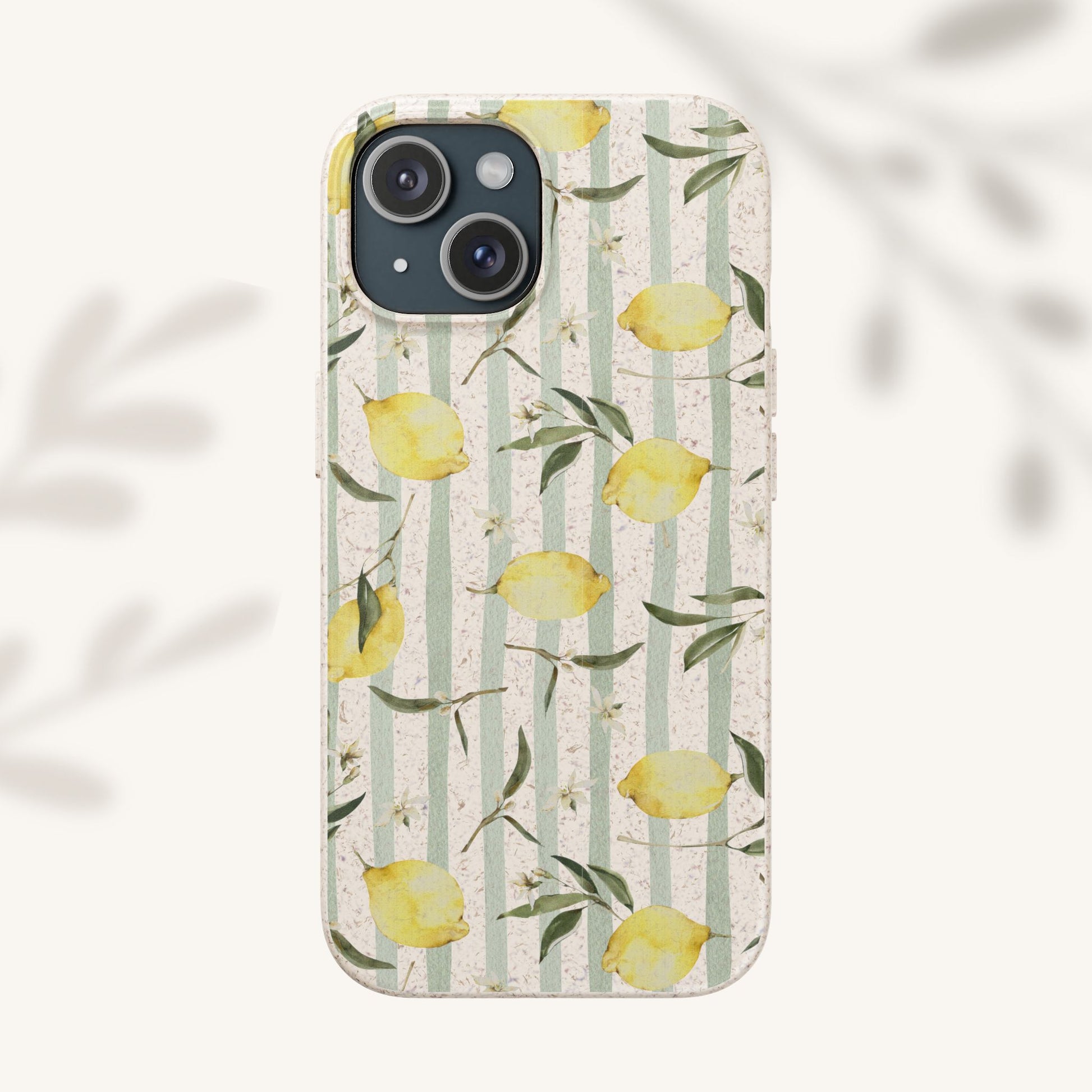 Plant based, biodegradable phone case - When life gives you lemons - The Peony Haus