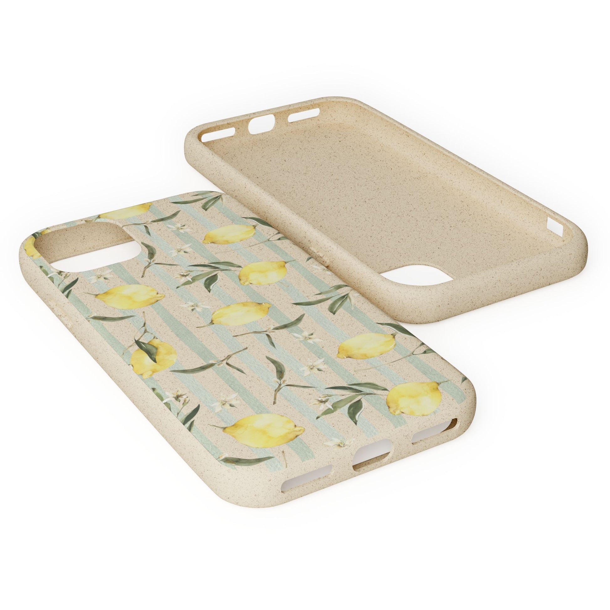 Plant based, biodegradable phone case - When life gives you lemons - The Peony Haus