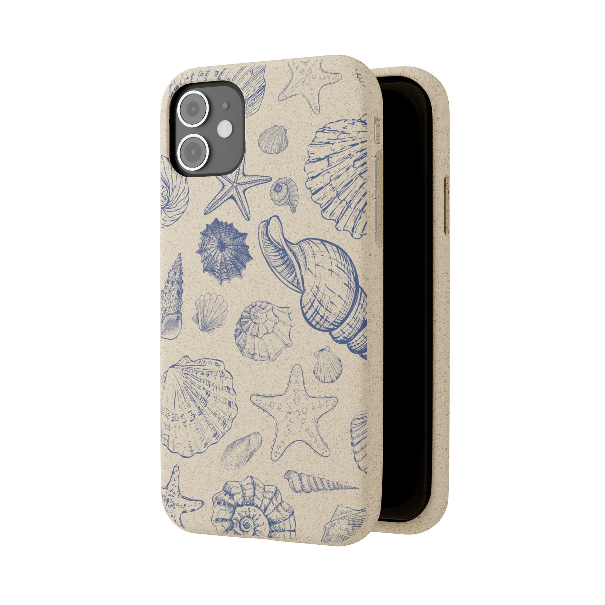 Eco-Friendly Phone Case, Plant based, Biodegradable Case, Shell Design for beach lovers - The Peony Haus