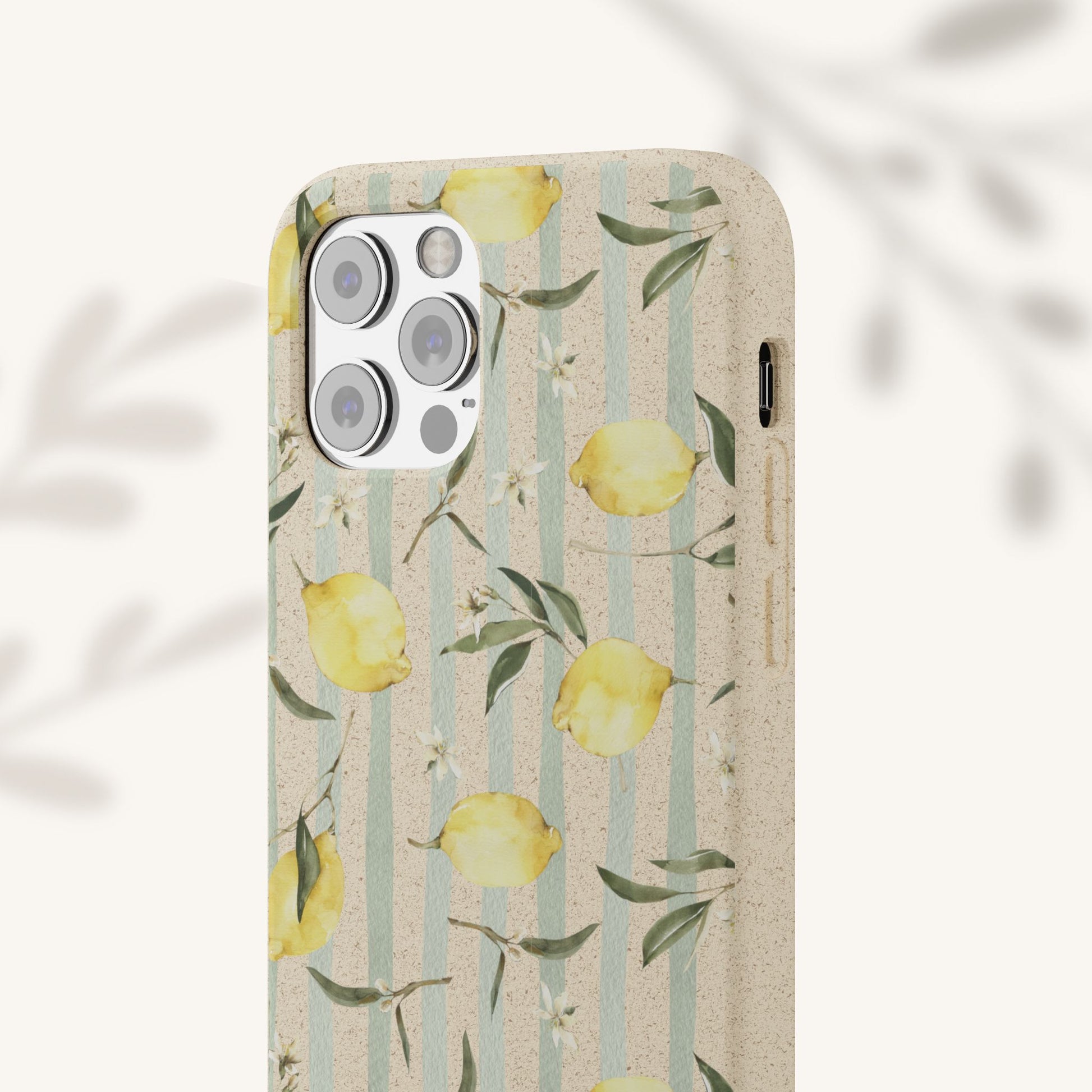 Plant based, biodegradable phone case - When life gives you lemons - The Peony Haus