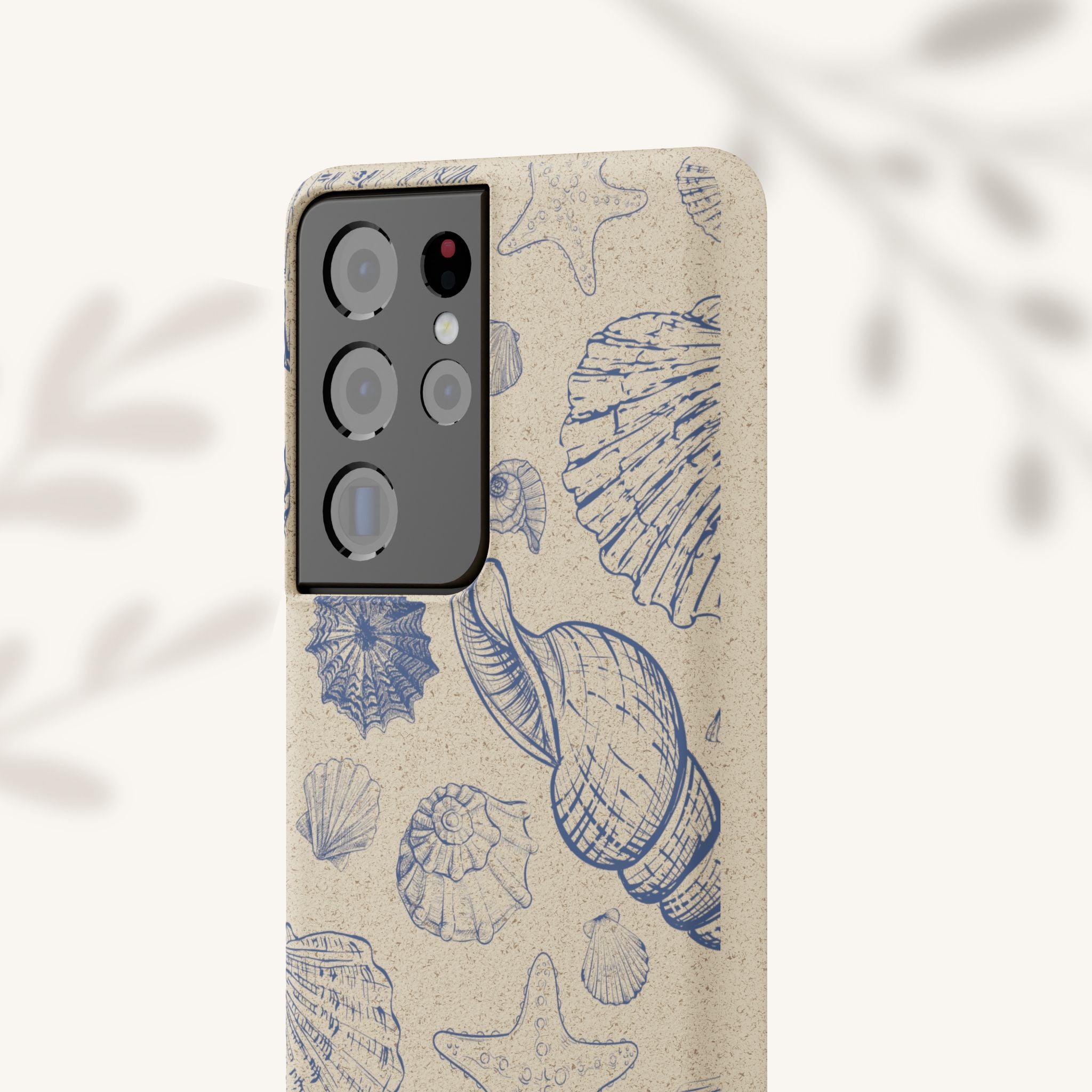 Eco-Friendly Phone Case, Plant based, Biodegradable Case, Shell Design for beach lovers
