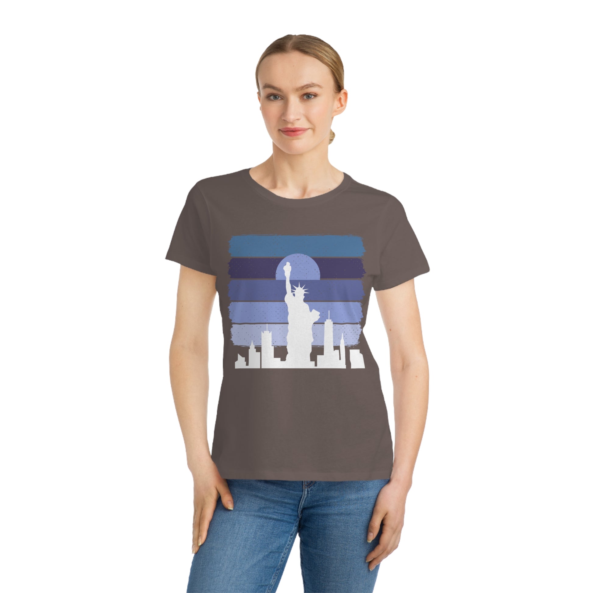Liberty Skyline T-Shirt - Eco-Friendly Women's Tee - The Peony Haus