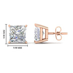 Princess Cut Diamond Stud Earring