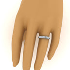 9 Stone Emerald Cut Wedding Ring