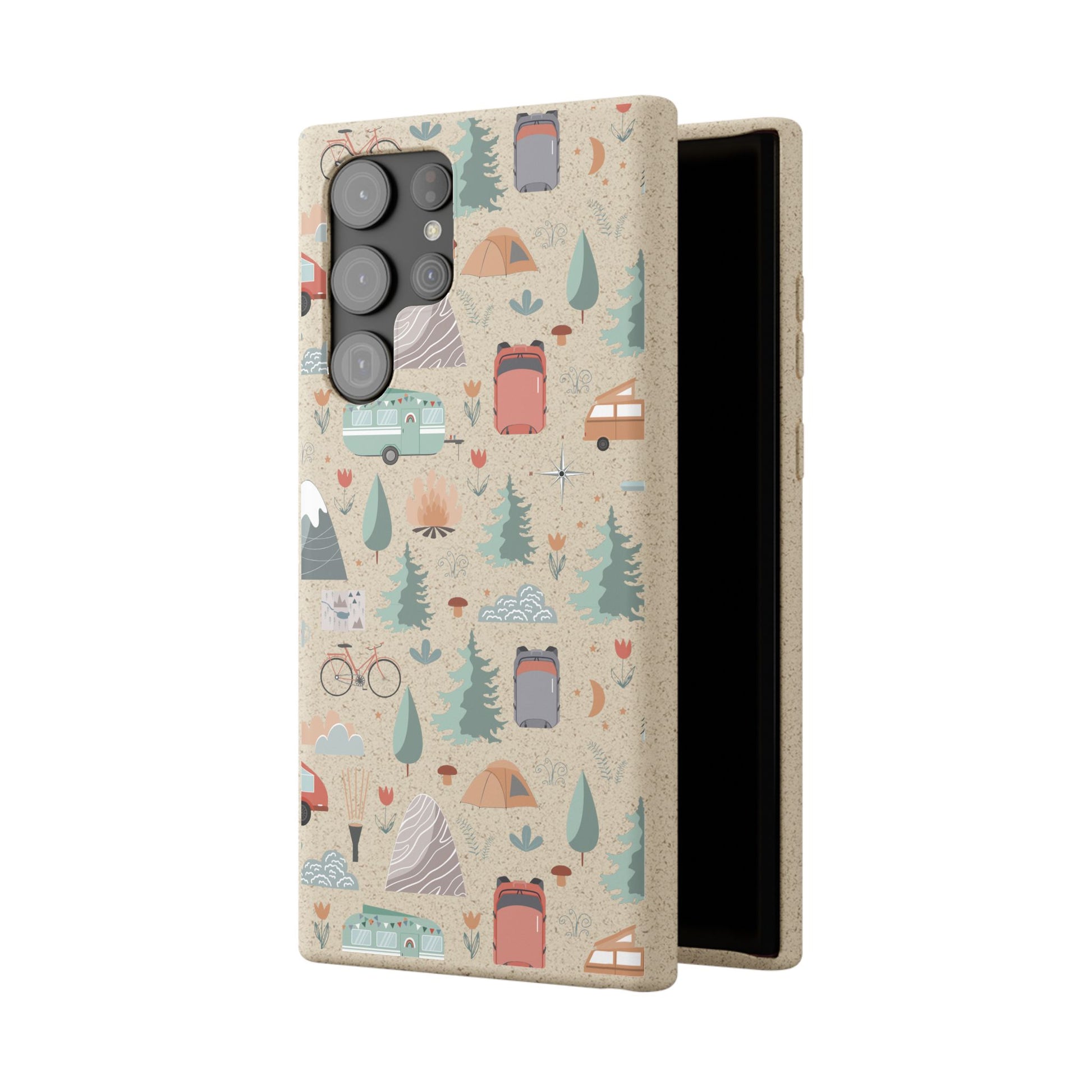 Plant based, biodegradable phone cover - Happy Camper - The Peony Haus