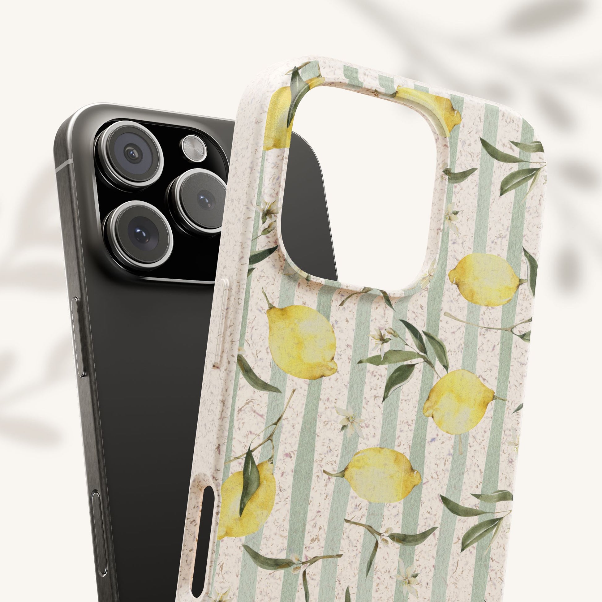 Plant based, biodegradable phone case - When life gives you lemons - The Peony Haus