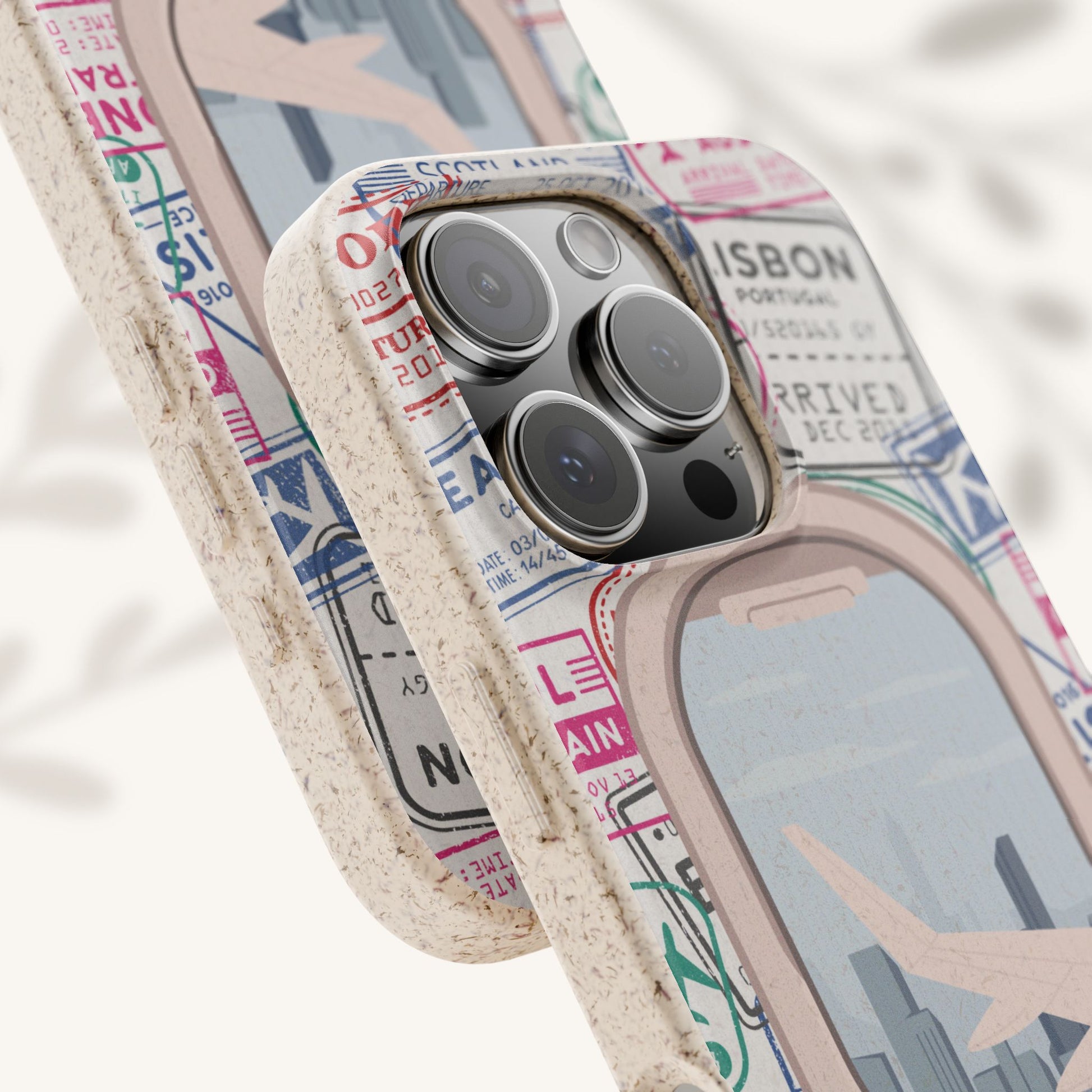 Plant-based, biodegradable phone case - Jet Setter - The Peony Haus