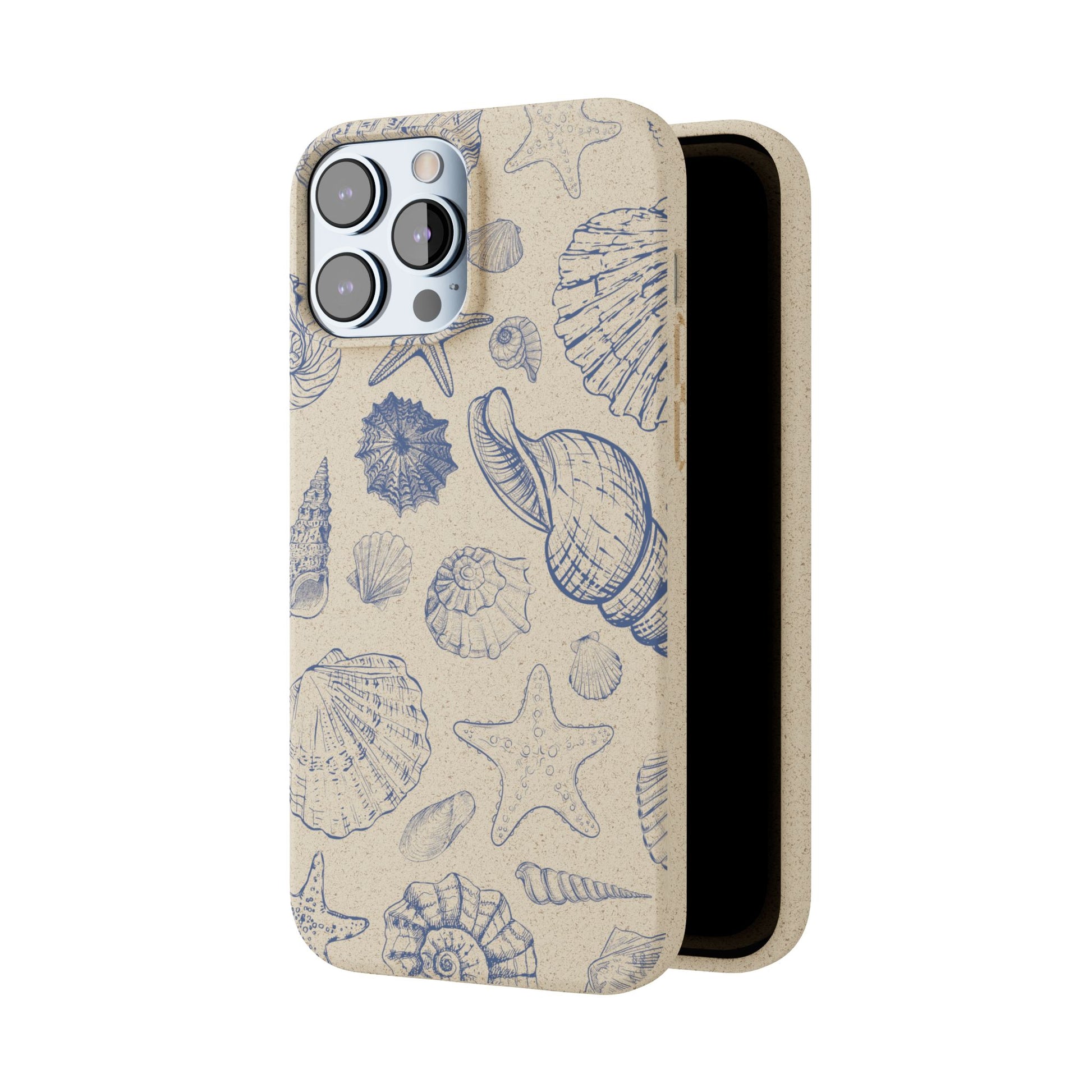 Eco-Friendly Phone Case, Plant based, Biodegradable Case, Shell Design for beach lovers - The Peony Haus