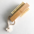 Double Sided Bamboo Sisal Nail Brush-Zero Waste Plastic Free Nail Brush - The Peony Haus