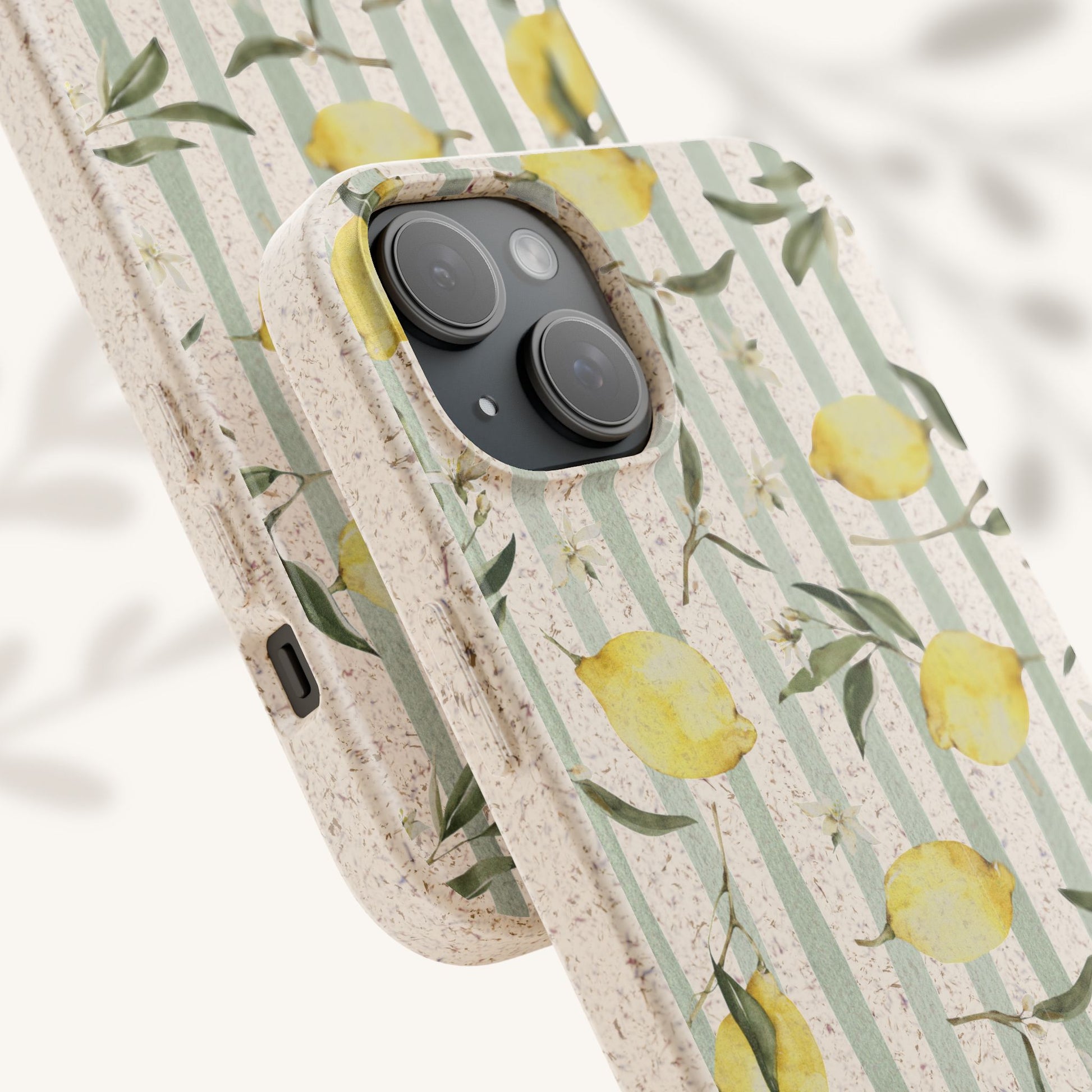 Plant based, biodegradable phone case - When life gives you lemons - The Peony Haus