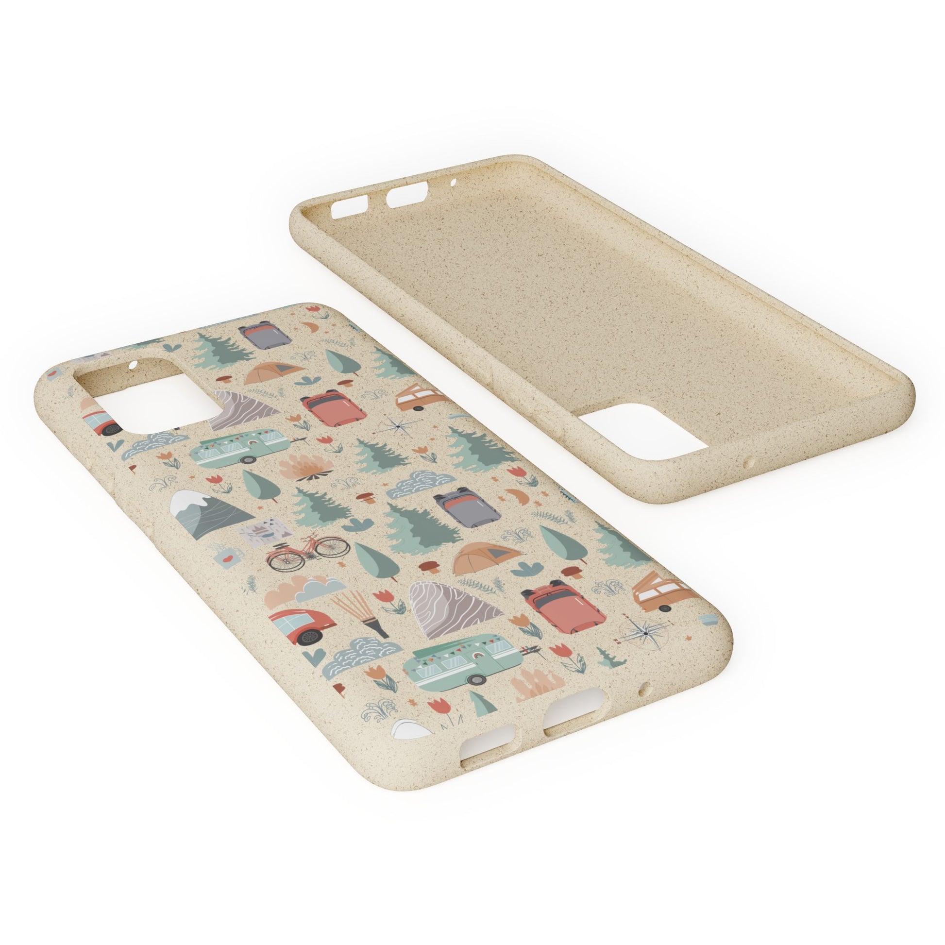 Plant based, biodegradable phone cover - Happy Camper - The Peony Haus