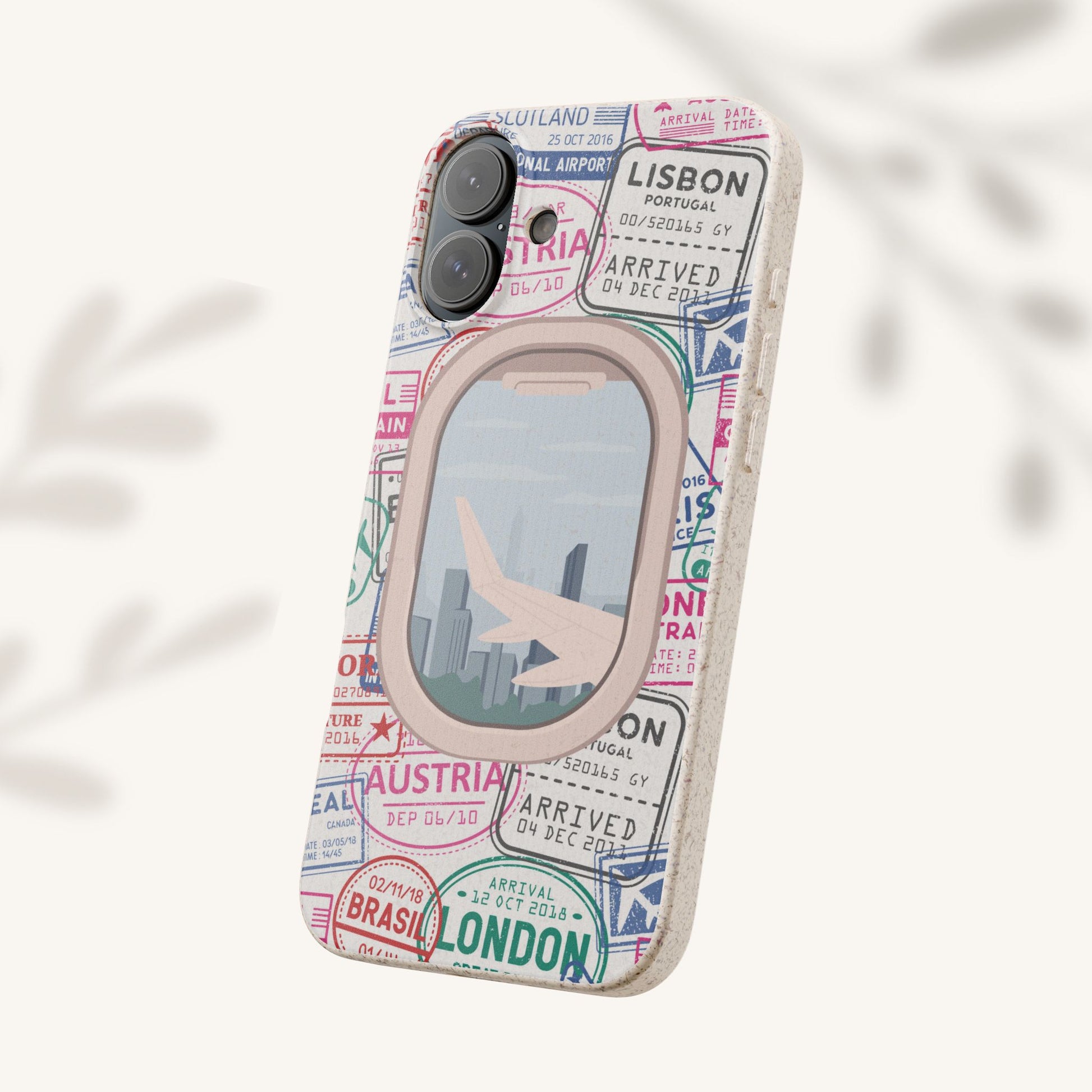 Plant-based, biodegradable phone case - Jet Setter - The Peony Haus