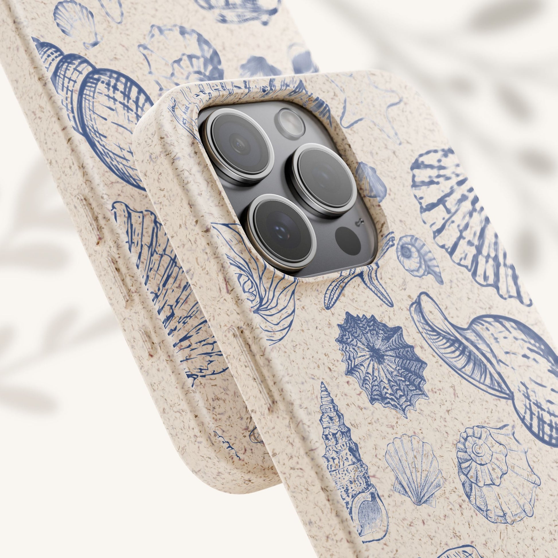 Eco-Friendly Phone Case, Plant based, Biodegradable Case, Shell Design for beach lovers - The Peony Haus