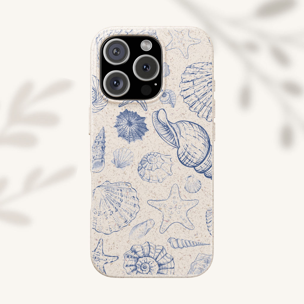 Eco-Friendly Phone Case, Plant based, Biodegradable Case, Shell Design for beach lovers