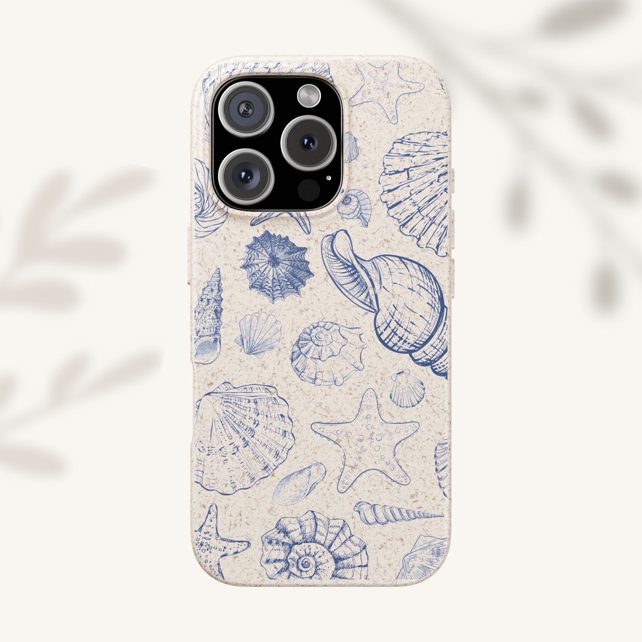 Eco-Friendly Phone Case, Plant based, Biodegradable Case, Shell Design for beach lovers
