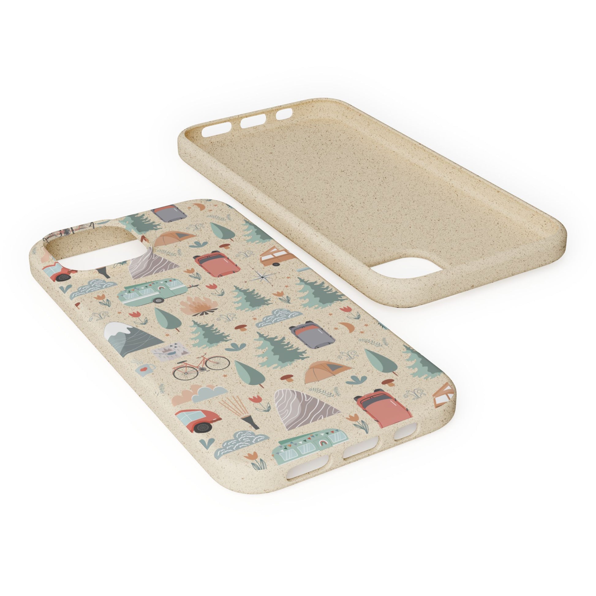 Plant based, biodegradable phone cover - Happy Camper - The Peony Haus