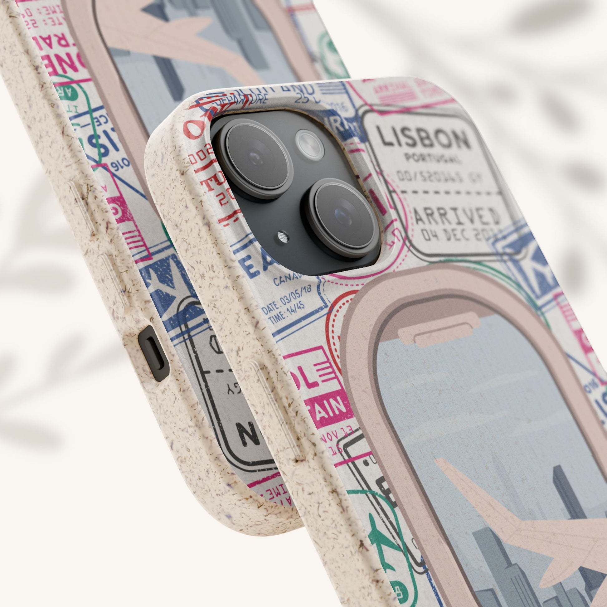 Plant-based, biodegradable phone case - Jet Setter - The Peony Haus