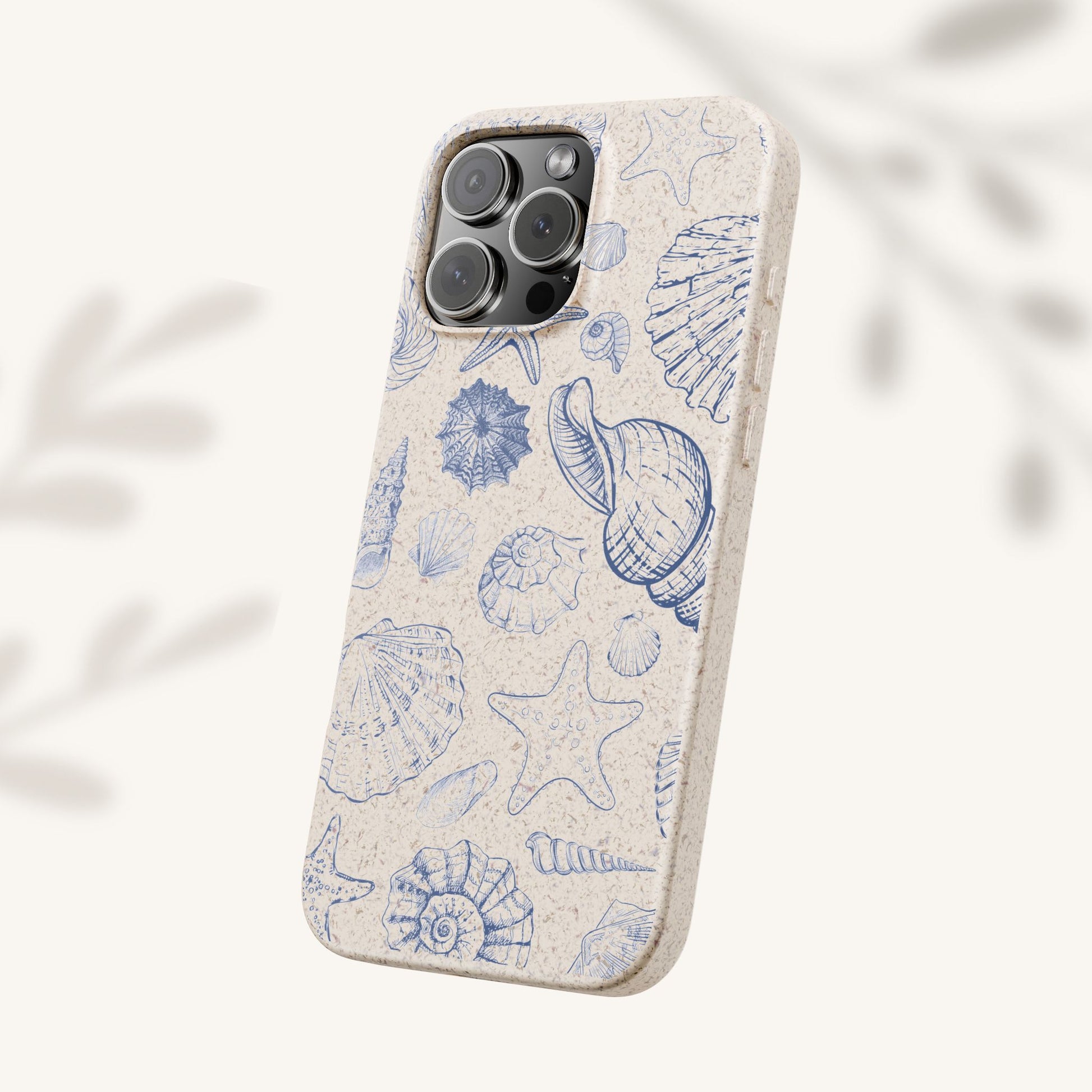 Eco-Friendly Phone Case, Plant based, Biodegradable Case, Shell Design for beach lovers - The Peony Haus