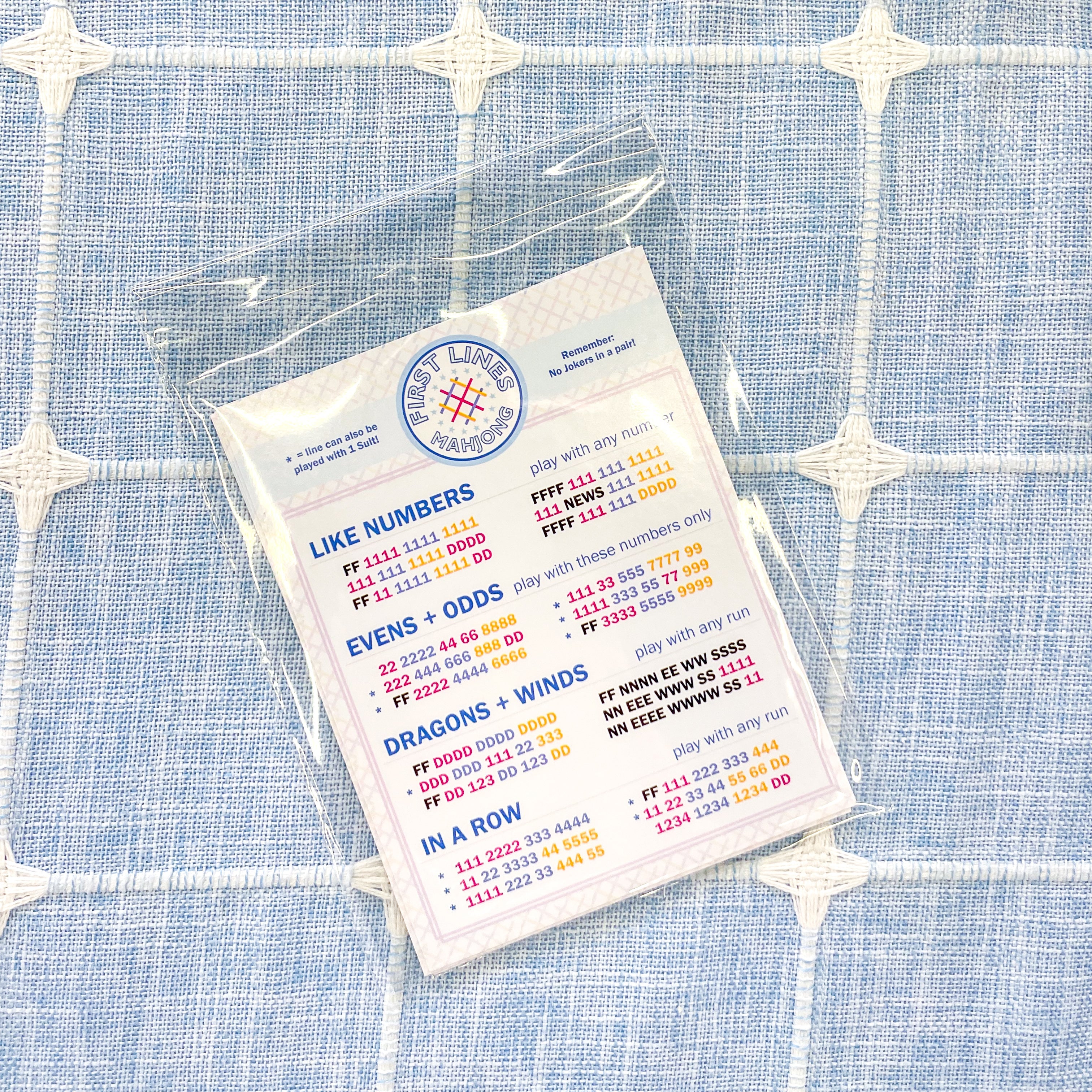 First Lines Mahjong Line Cards