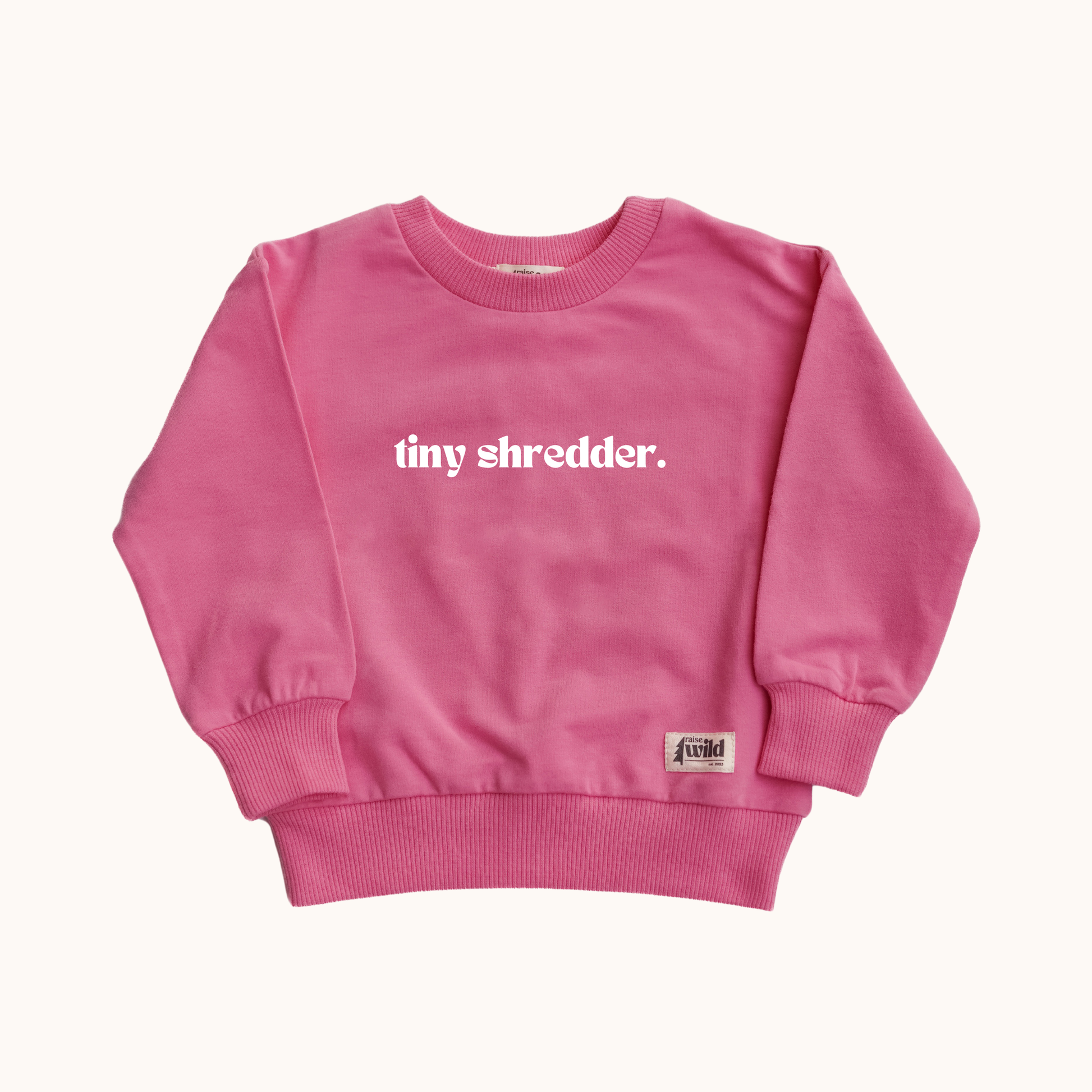 Kid's Organic Pullover in Pink, choose your adventure - 95% Cotton