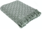 Kasentex 100% Cotton Soft Knitted Throw Blanket, Room Decor, Graduation Gifts, Fathers Day Gift, Mom Gift