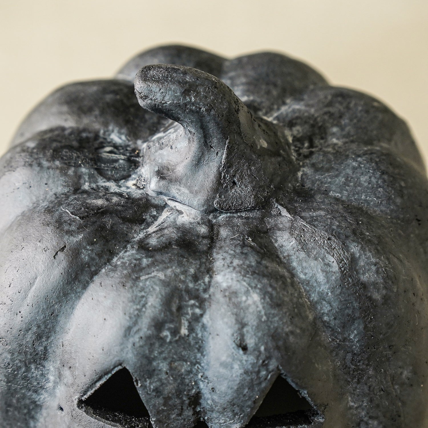 Black Terracotta Jack-O-Lantern Pumpkins | 2 Sizes