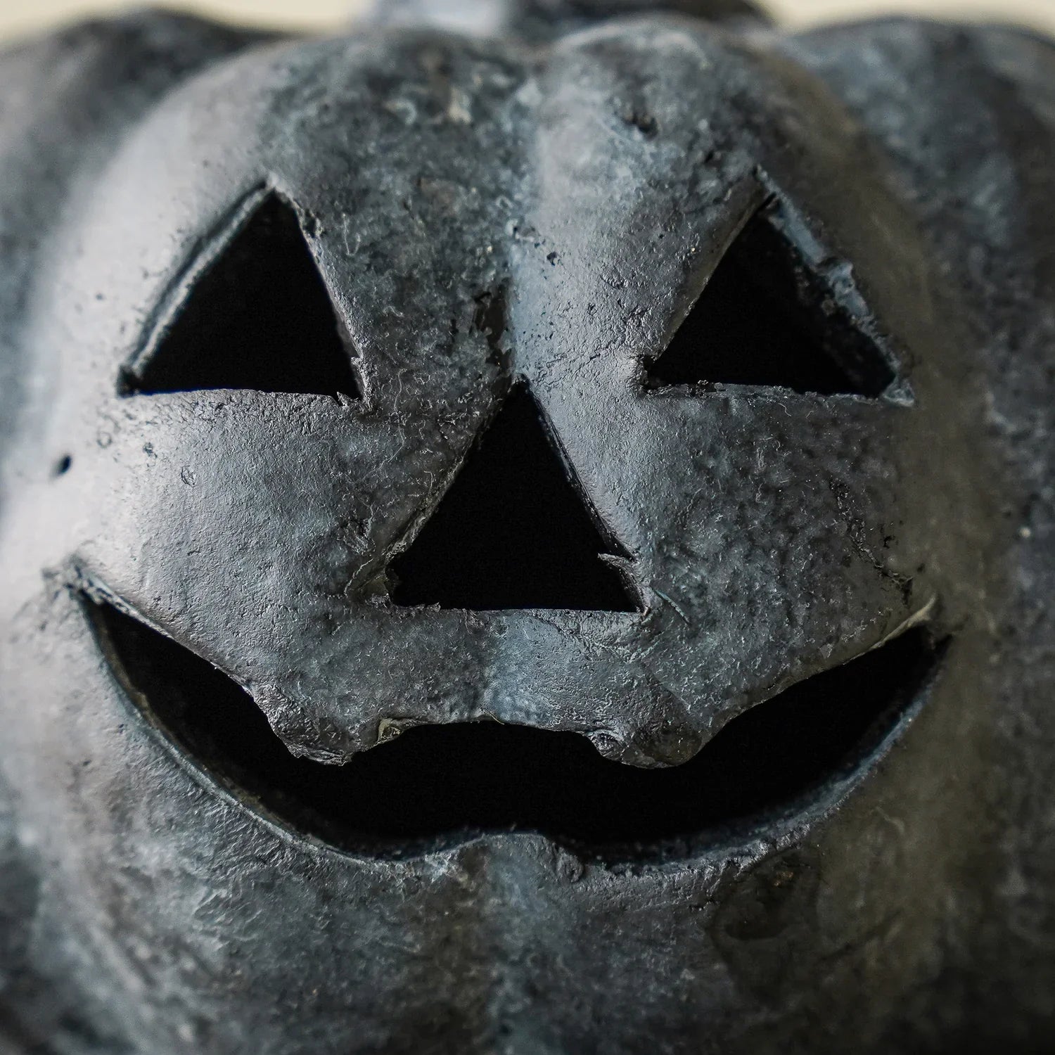 Black Terracotta Jack-O-Lantern Pumpkins | 2 Sizes