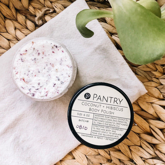 Coconut + Hibiscus Body Polish - Summertime Sugar Scrub - The Peony Haus