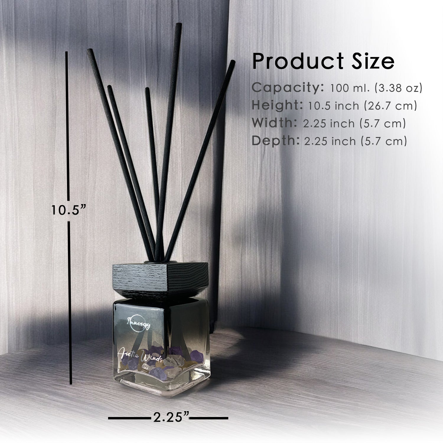 Arctic Winds Crystal-Enhanced Reed Oil Diffuser, 100ml