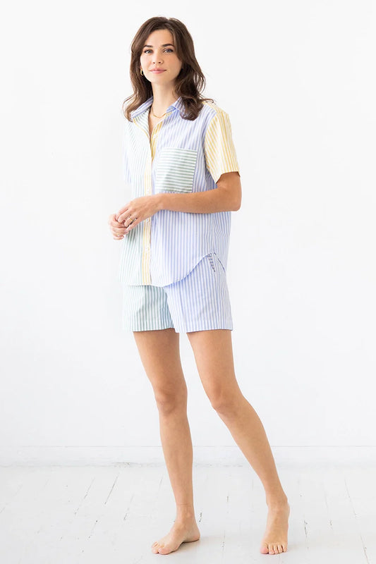 Amalfi Stripes Resort Short Set