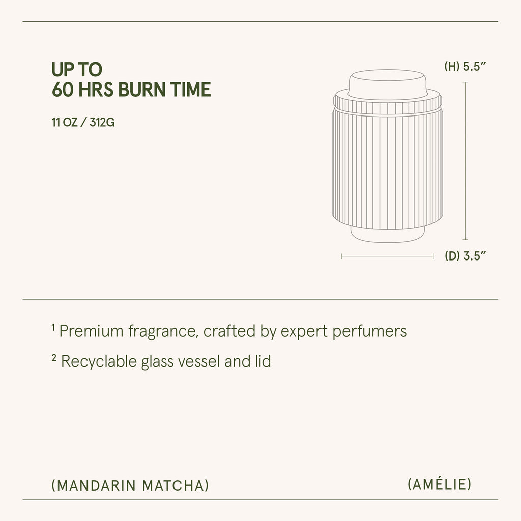 Amélie –  Mandarin Matcha Candle