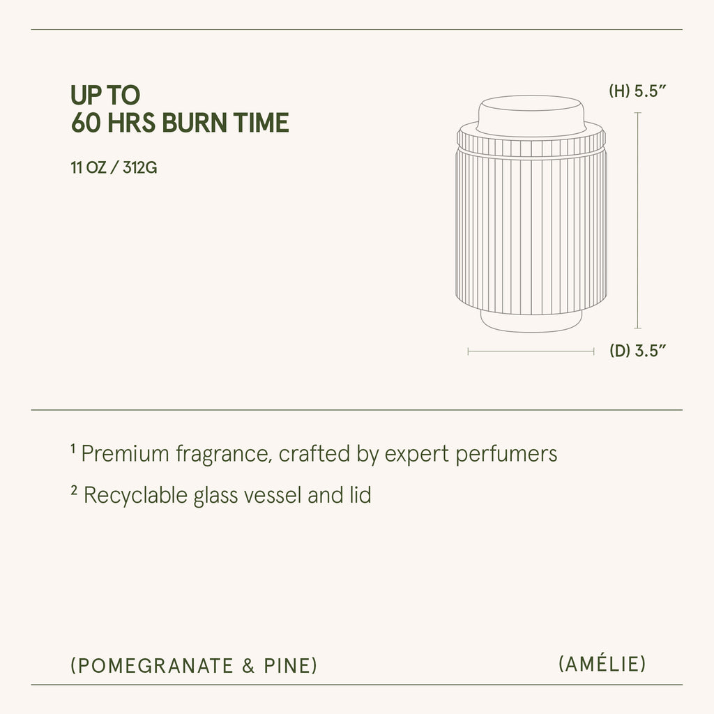 Amélie – Pomegranate & Pine Candle
