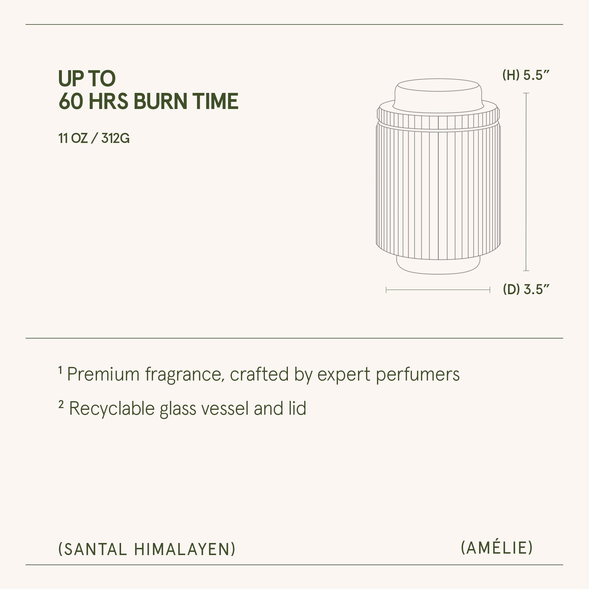 Amélie –  Santal Himalayen Candle