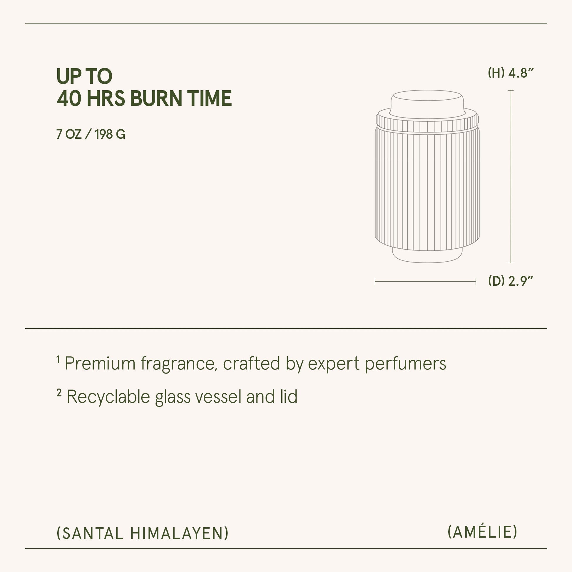 Amélie –  Santal Himalayen Candle