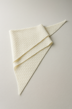 Angora and Wool | Triangle Knit Scarf (solid, beige)