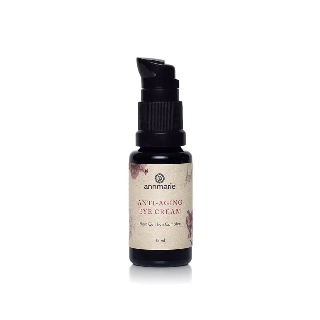 Anti-aging eye cream bottle with visible brand name on a white background