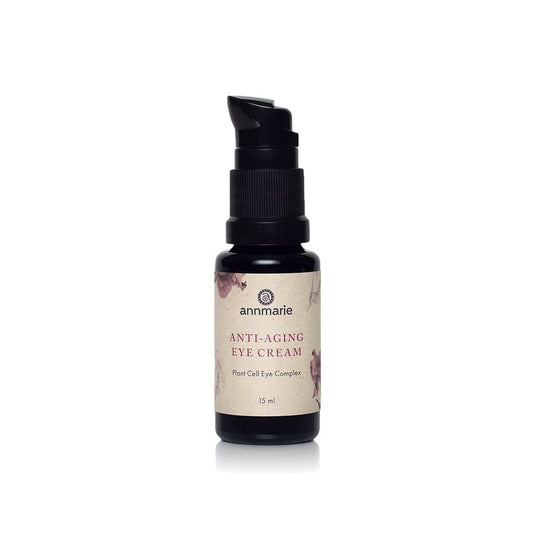 Anti-aging eye cream bottle with visible brand name on a white background